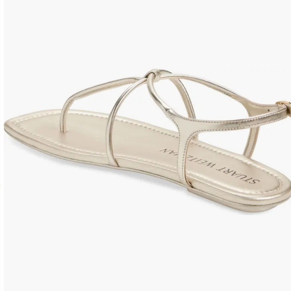 Stuart Weitzman Metallic Gold Sandals - Picture 2 of 4